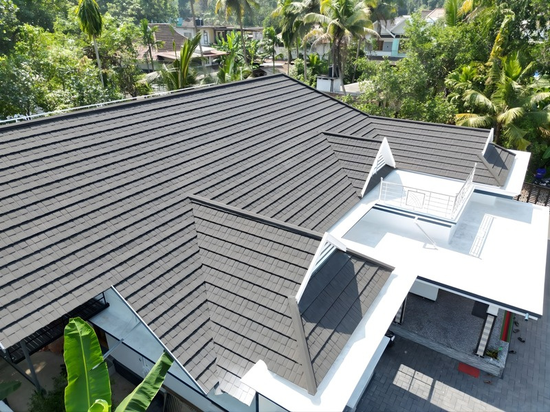 Premium villa roofing project by M4S Homes